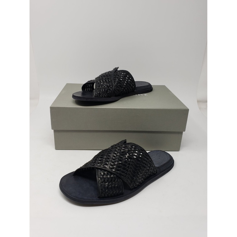 Officine Creative Contraire/111 Woven Nappa Leather Slide Sandals EU 37 US 6.5